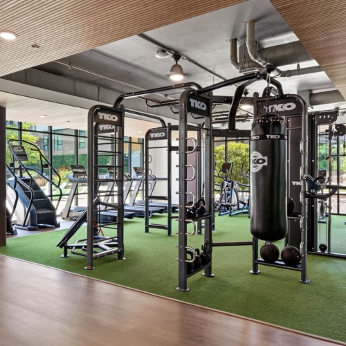fitness center with ample machines