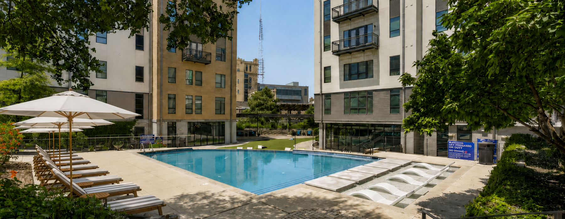 a resort style pool